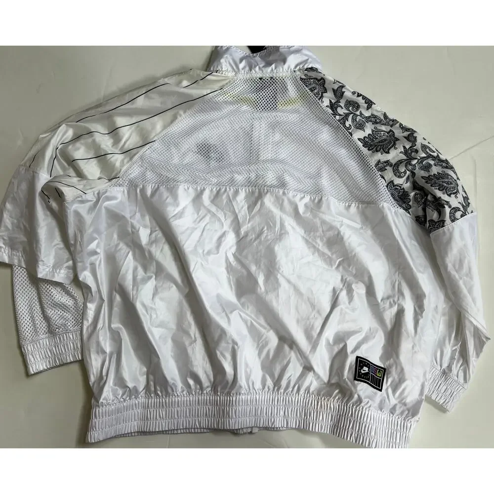 Nike Womens Sportswear NSW Woven Track Jacket White Active AR3025 100 Size L NWT